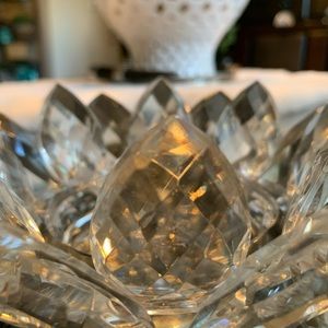 Shannon Accents crystal Lotus pillar candle holder